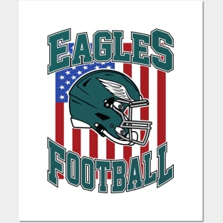 Retro Philadelphia Eagles Football Posters and Art